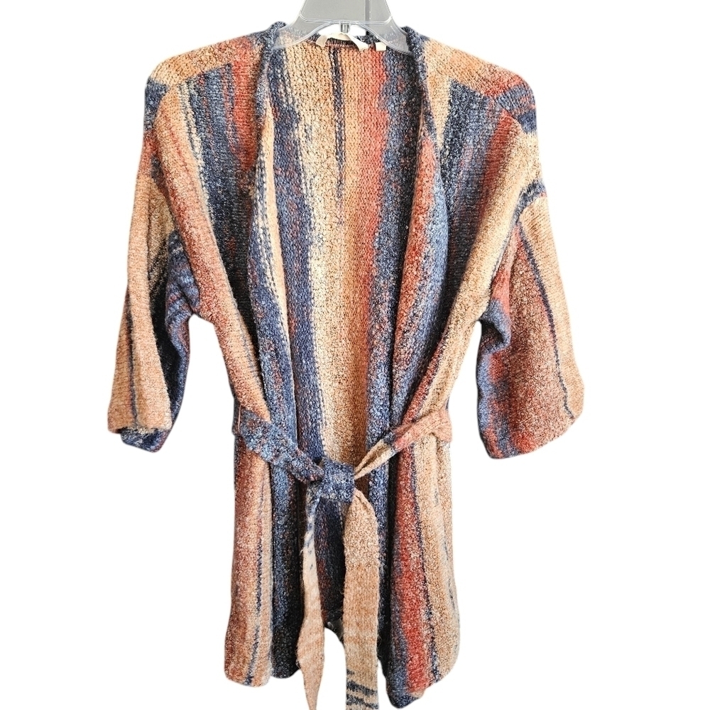 Soft Surroundings Sunset Hues Cinched Cozy Cardigan Size Medium Boho